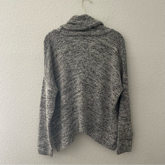 Heather Grey Cowl Neck Sweater Oversized Boxy Fit - Picture 2 of 6